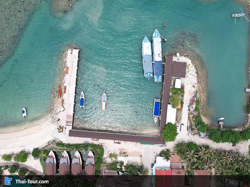 ภาพมุมสูงของ ท่าเรือหาดริ้น