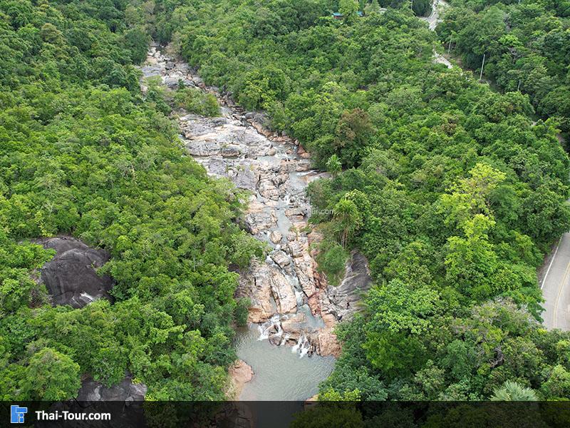 ภาพมุมสูง น้ำตกธารเสด็จ