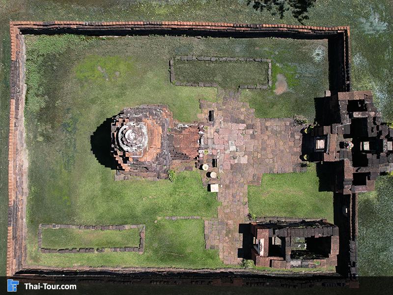 ภาพมุมสูง ปรางค์กู่ หรือ ปราสาทหนองกู่