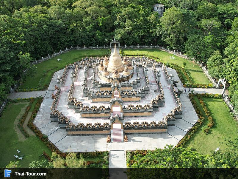 ภาพมุมสูง เจดีย์ทราย