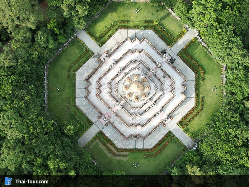 ภาพมุมสูง เจดีย์ทราย