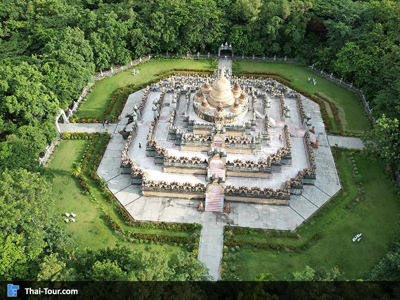 ภาพมุมสูง เจดีย์ทราย