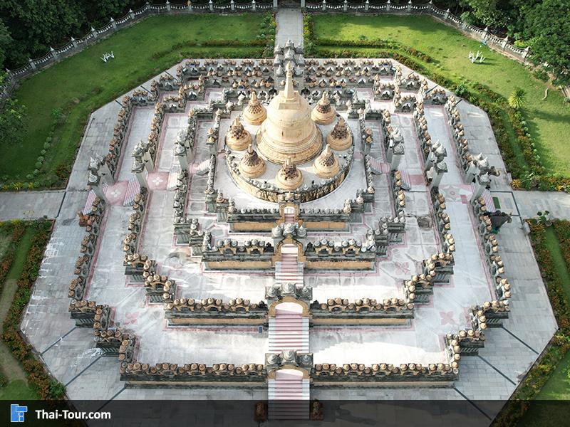 ภาพมุมสูง เจดีย์ทราย