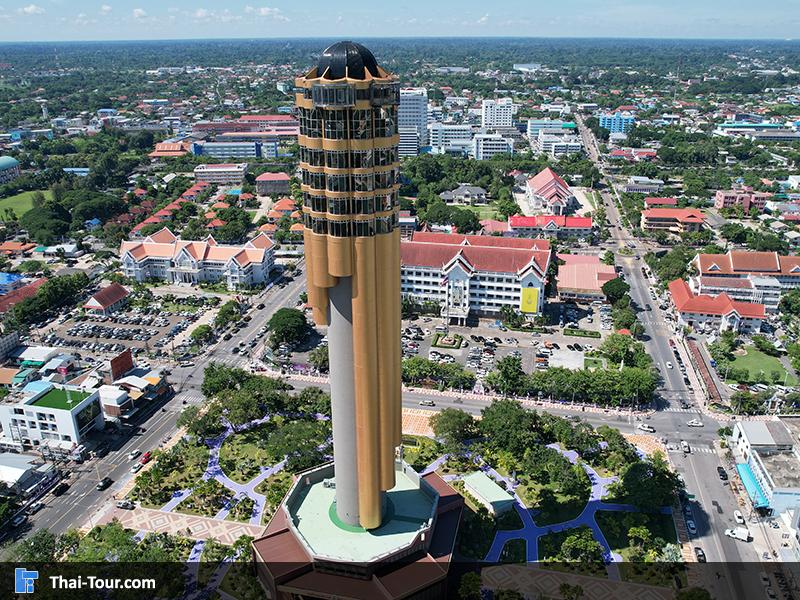 ภาพมุมสูง หอโหวต ร้อยเอ็ด