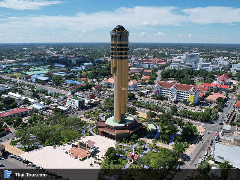 ภาพมุมสูง หอโหวต ร้อยเอ็ด