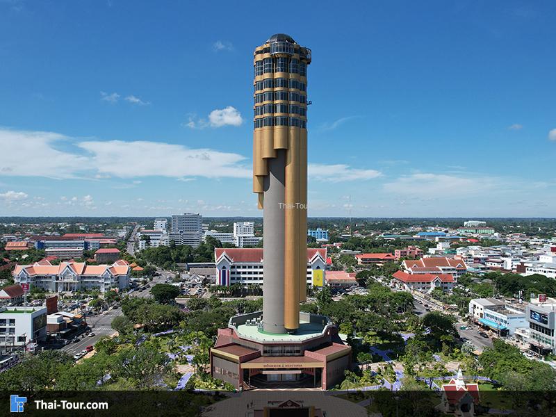 ภาพมุมสูง หอโหวต ร้อยเอ็ด