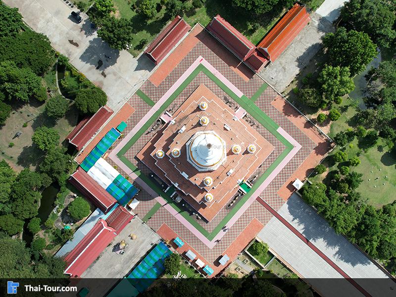 ภาพมุมสูง ร่ายล้อมด้วยธรรมชาติ พระธาตุนาดูน