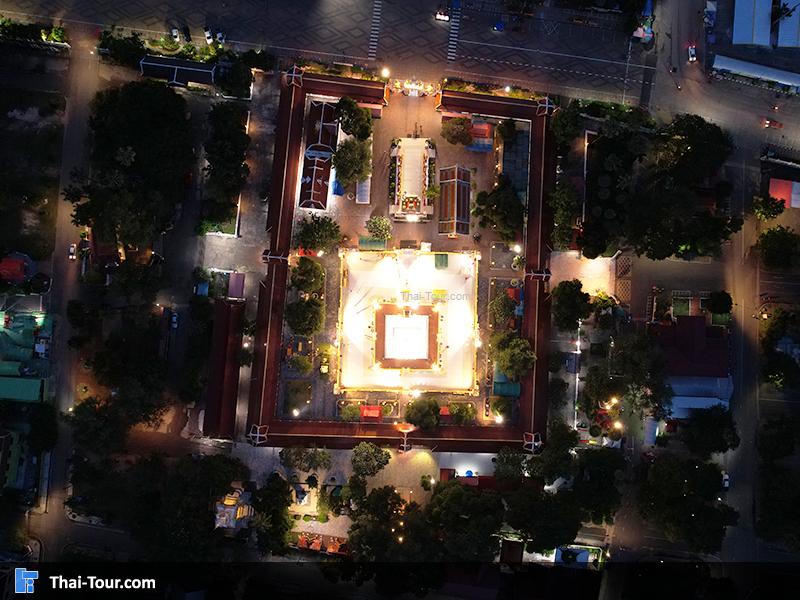 ภาพมุมสูงกลางคืน พระธาตุพนม