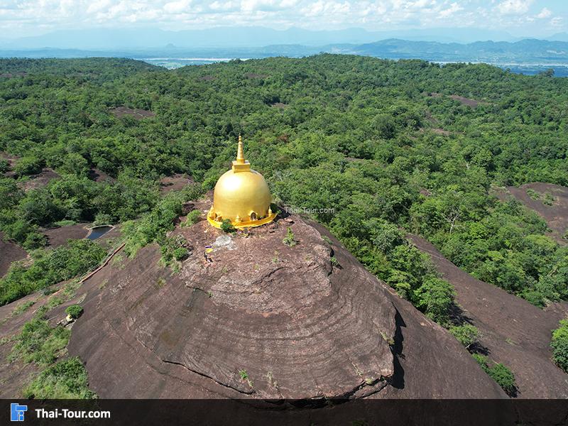 ภาพมุมสูง เจดีย์กองข้าวศรีบุญเนาว์