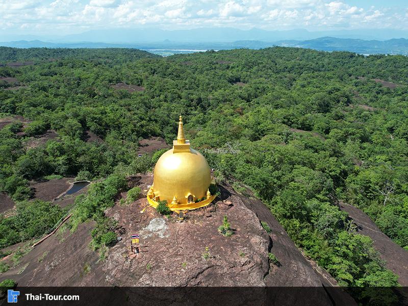 ภาพมุมสูง เจดีย์กองข้าวศรีบุญเนาว์