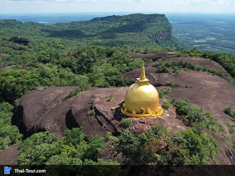 ภาพมุมสูง เจดีย์กองข้าวศรีบุญเนาว์