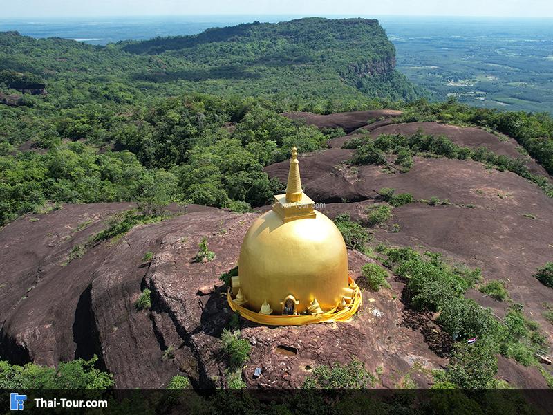 ภาพมุมสูง เจดีย์กองข้าวศรีบุญเนาว์
