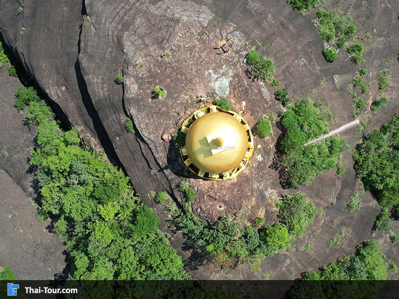 ภาพมุมสูง เจดีย์กองข้าวศรีบุญเนาว์