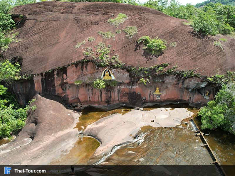 ภาพมุมสูงน้ำตกถ้ำพระ