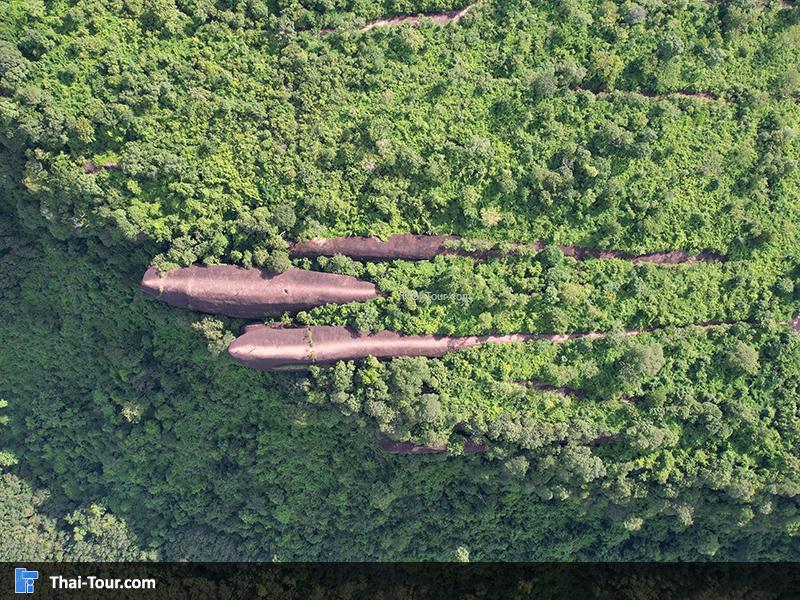 ภาพมุมสูง หินสามวาฬ บึงกาฬ