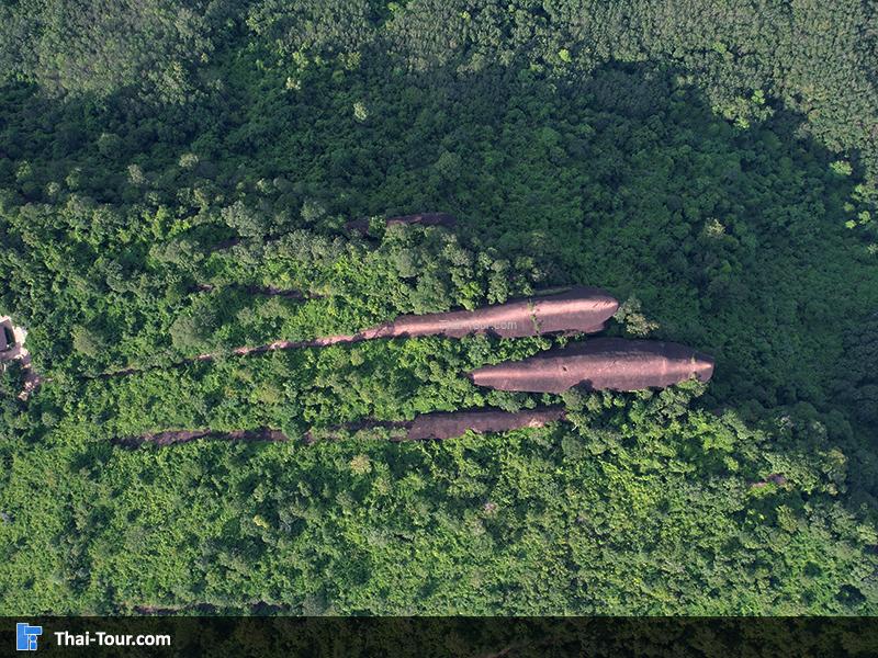 ภาพมุมสูง หินสามวาฬ บึงกาฬ