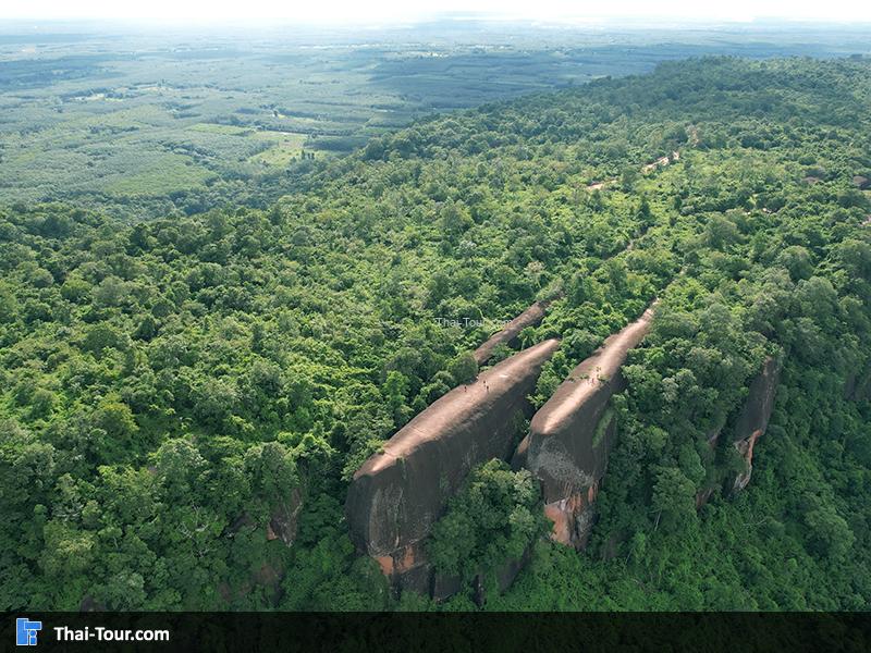 ภาพมุมสูง หินสามวาฬ บึงกาฬ