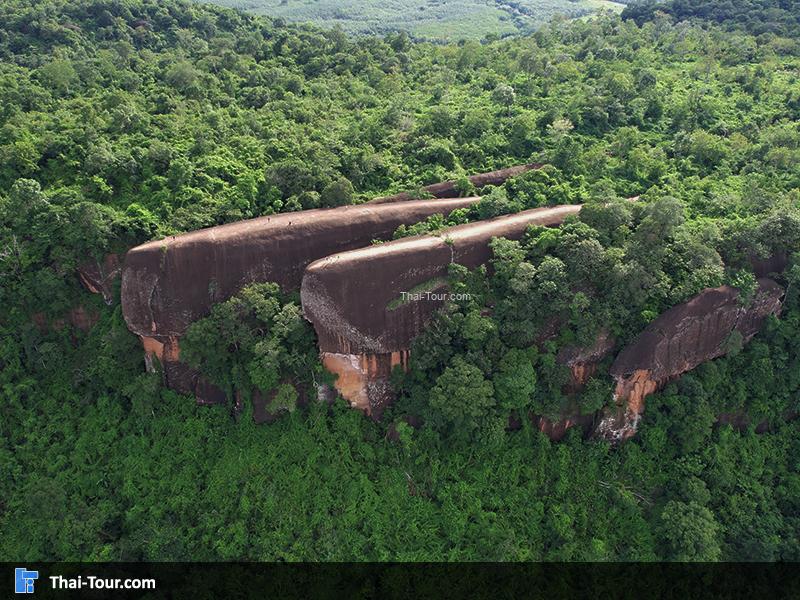 ภาพมุมสูง หินสามวาฬ บึงกาฬ