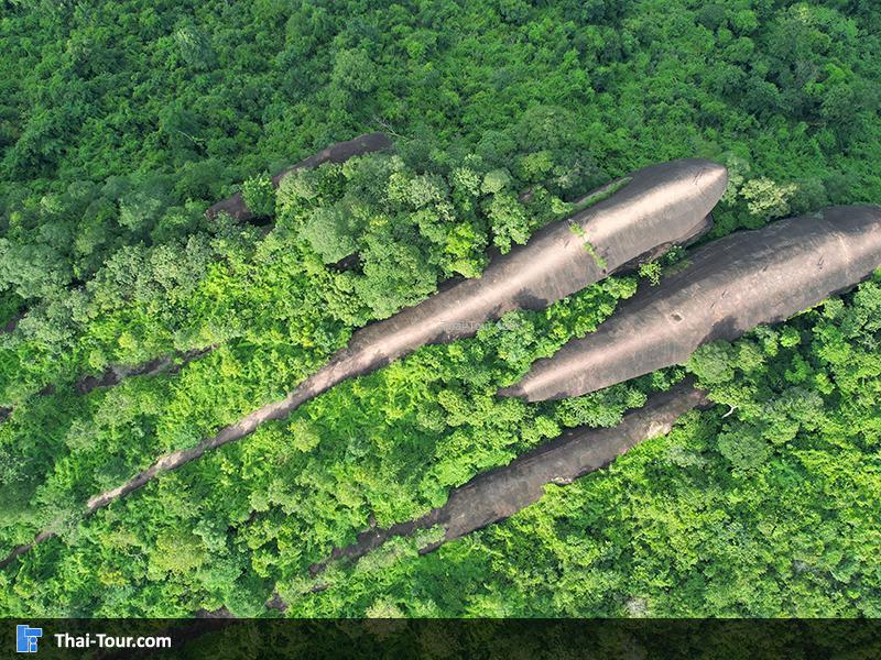 ภาพมุมสูง หินสามวาฬ บึงกาฬ
