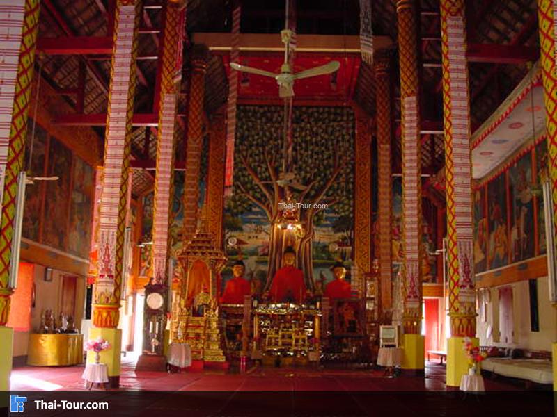 ภายในพระอุโบสถของวัดพระธาตุสบแวน