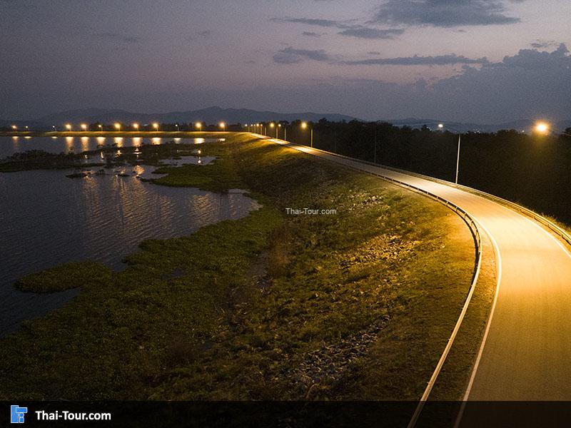 ภาพมุมสูง เขื่อนแม่งัดสมบูรณ์ชล