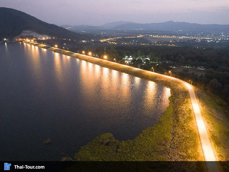 ภาพมุมสูง เขื่อนแม่งัดสมบูรณ์ชล