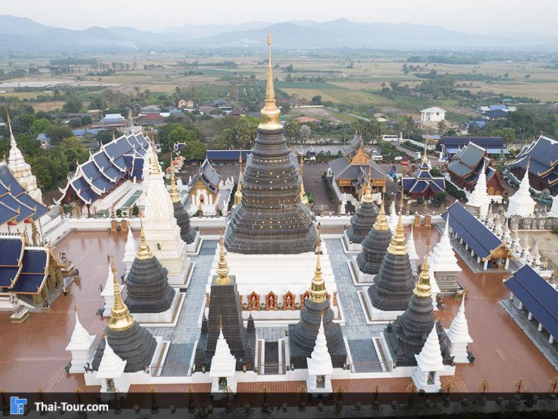 ภาพมุมสูง วัดเด่นสะหลีศรีเมืองแกน