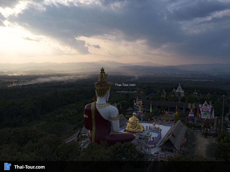 ภาพมุมสูง วัดแสงแก้วโพธิญาณ