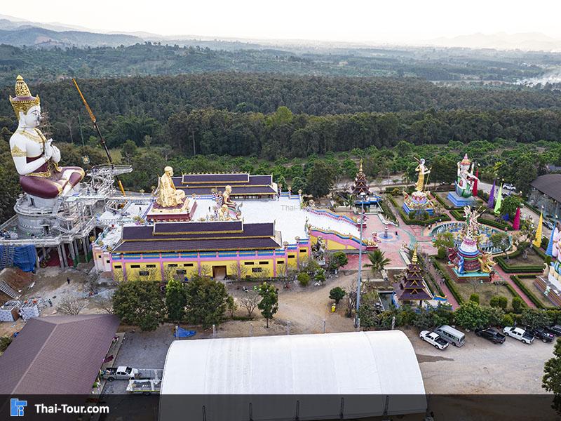 ภาพมุมสูง วัดแสงแก้วโพธิญาณ