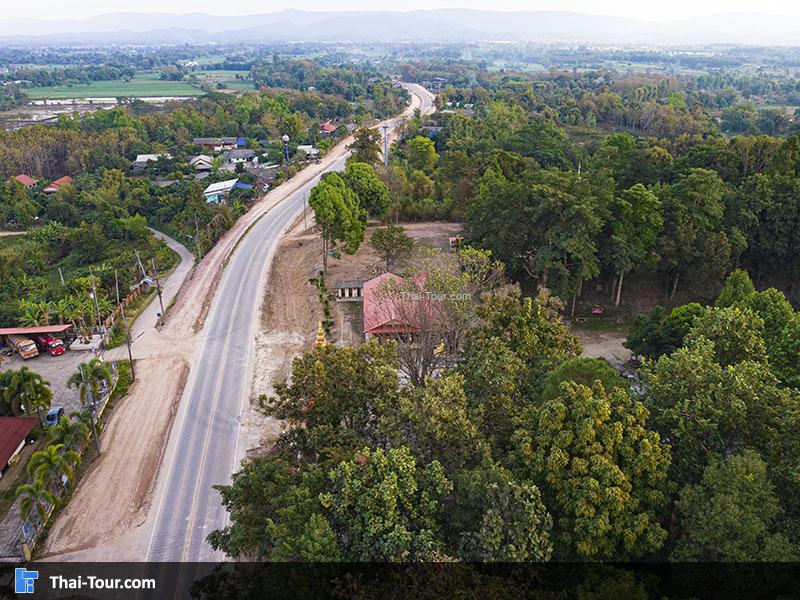 ภาพมุมสูง วัดพระธาตุจอมหมอกแก้ว