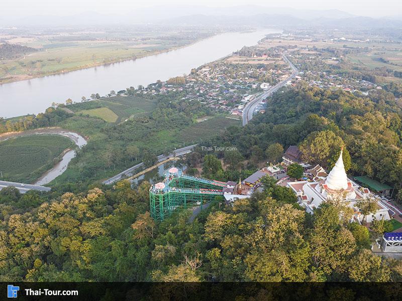 ภาพมุมสูง วัดพระธาตุผาเงา