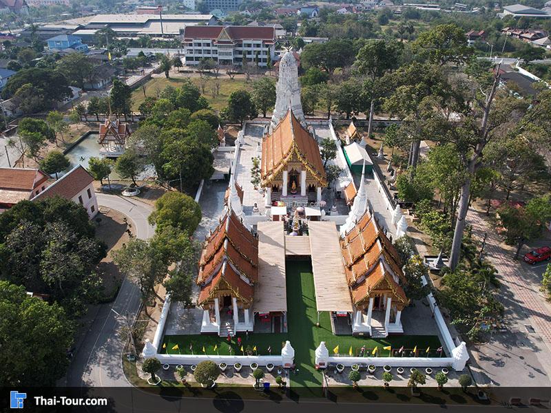 ภาพมุมสูง วัดกษัตราธิราชวรวิหาร