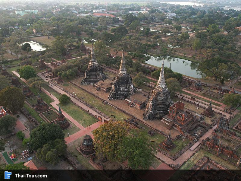 วิวมุมสูงด้านบนของ วัดพระศรีสรรเพชญ์