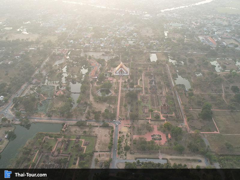 ภาพมุมสูง อุทยานประวัติศาสตร์อยุธยา