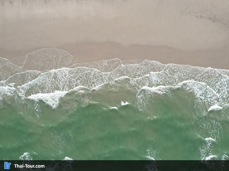 ภาพมุมสูงหาดเขาตะเกียบ