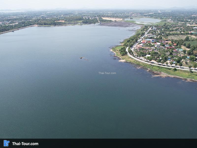 ภาพมุมสูงอ่างเก็บน้ำมาบประชัน