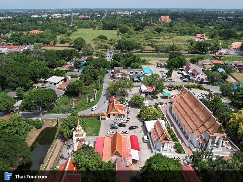 ภาพมุมสูง วัดหน้าพระเมรุ