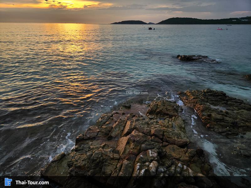 พระอาทิตย์ตก หาดน้ำใส สัตหีบ