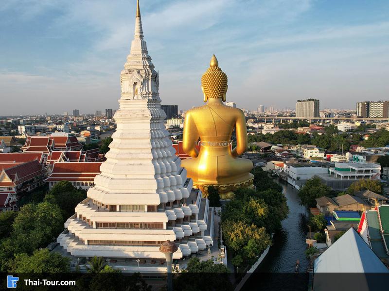 ภาพมุมสูง วัดปากน้ํา ภาษีเจริญ