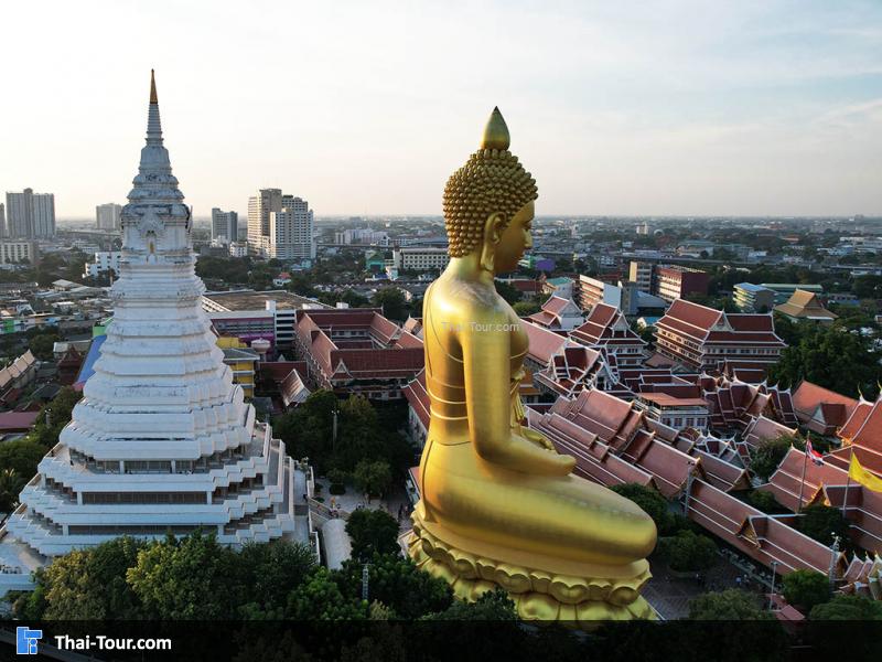 ภาพมุมสูง วัดปากน้ํา ภาษีเจริญ