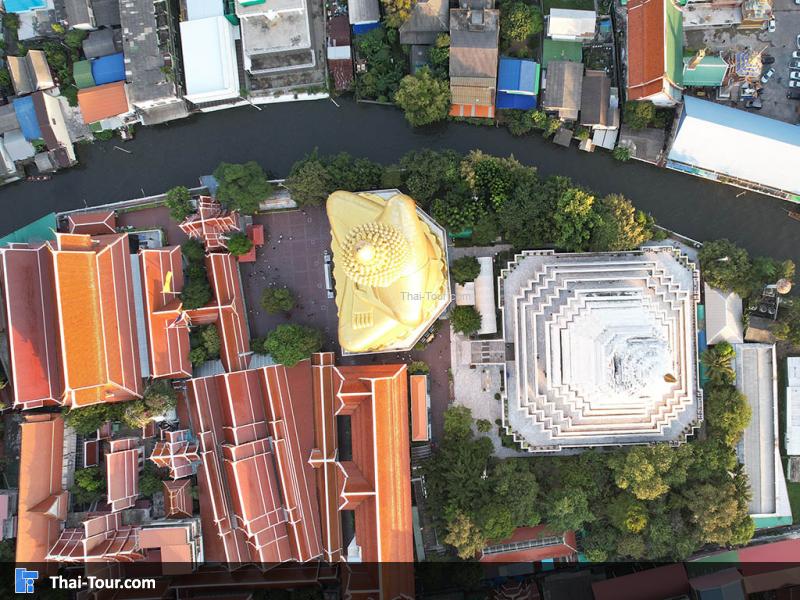 ภาพมุมสูง วัดปากน้ํา ภาษีเจริญ