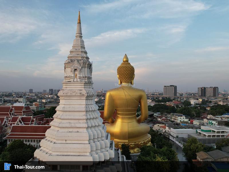 ภาพมุมสูง วัดปากน้ํา ภาษีเจริญ