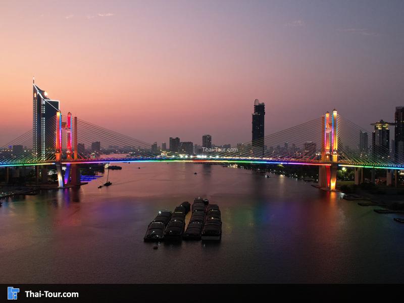 ภาพมุมสูงสะพานพระราม9