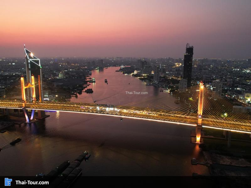 ภาพมุมสูงสะพานพระราม9
