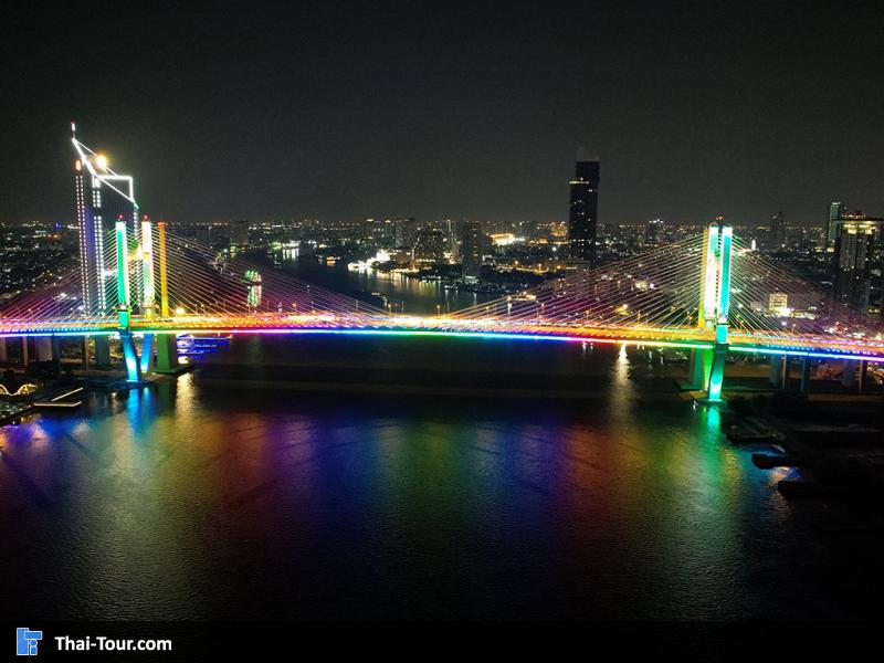 ภาพมุมสูง สะพานทศมราชัน