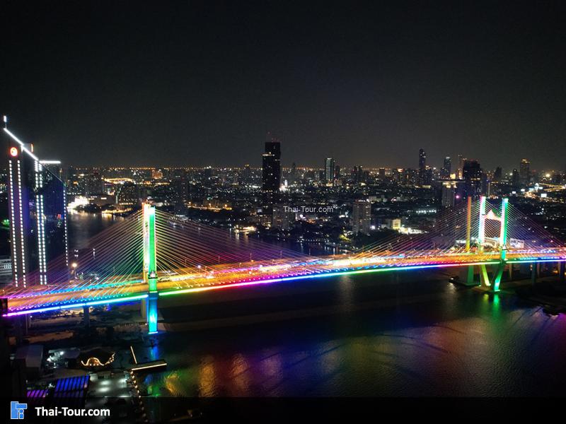 ภาพมุมสูง สะพานทศมราชัน