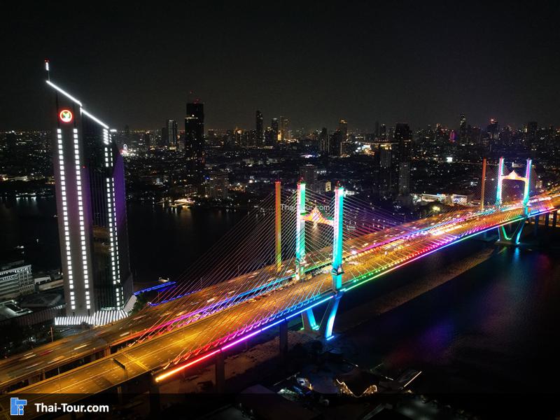 ภาพมุมสูง สะพานทศมราชัน