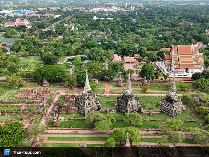วิวมุมสูงด้านบนของ วัดพระศรีสรรเพชญ์