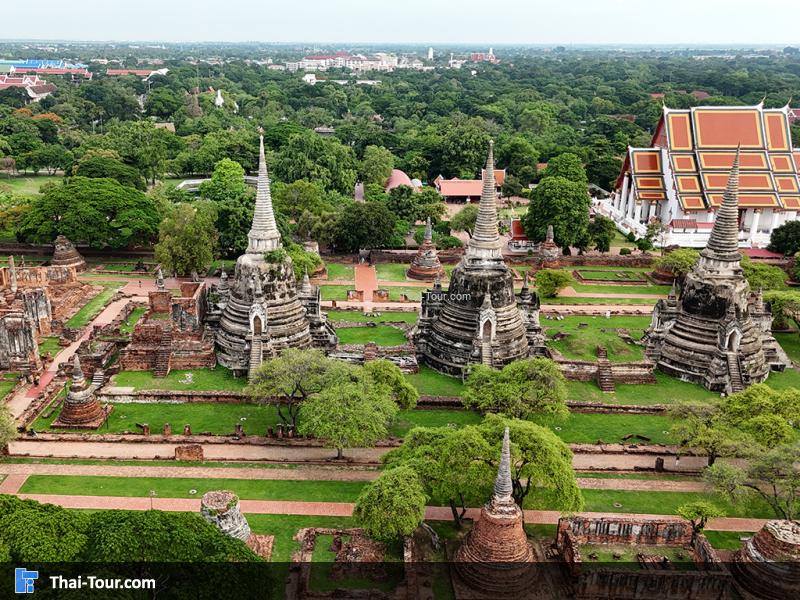 วิวมุมสูงด้านบนของ วัดพระศรีสรรเพชญ์