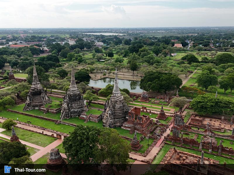 วิวมุมสูงด้านบนของ วัดพระศรีสรรเพชญ์